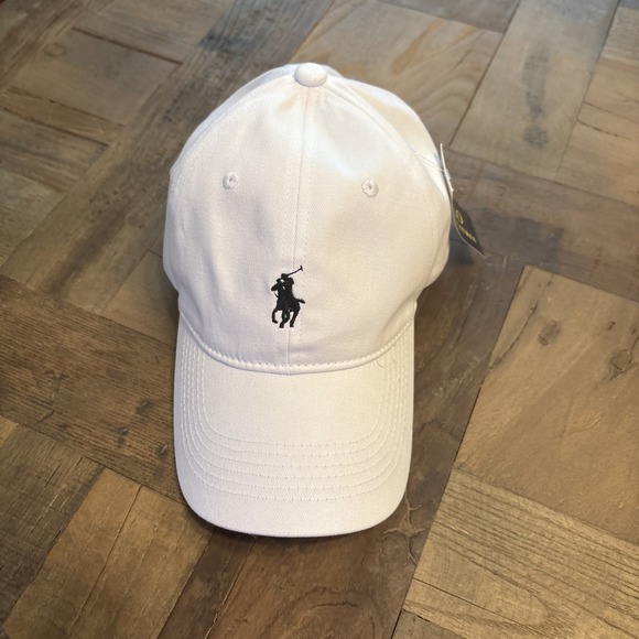 Polo Ralph Lauren Other - Polo Ralph Lauren Men's White/Blue Baseball Cap Adjustable Chino Cotton Hat NWT